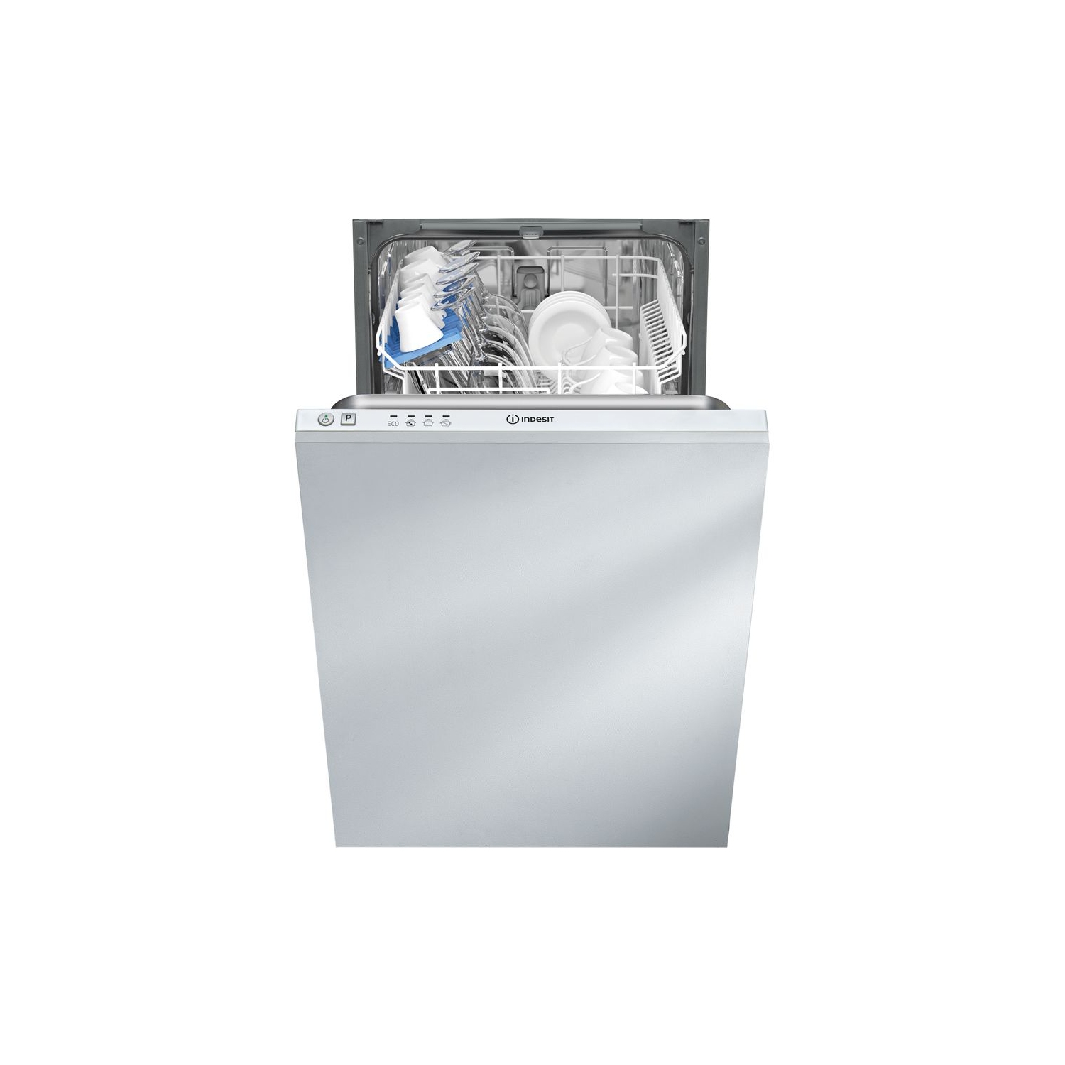 Indesit DSIE2B10 Slimline Fully Integrated Dishwasher - 0