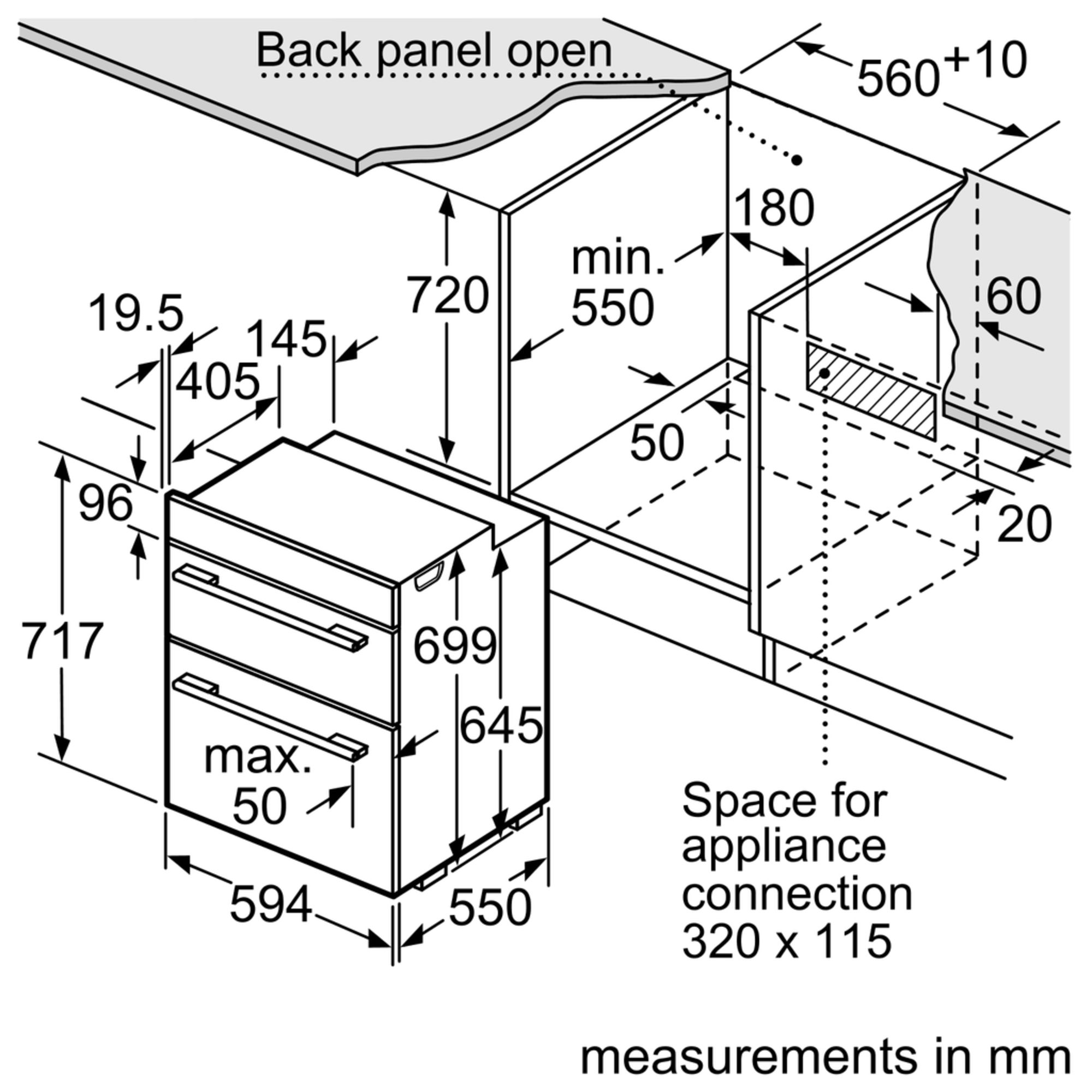 Bosch NBS533BB0B Built-Under Double Oven thumbnail image