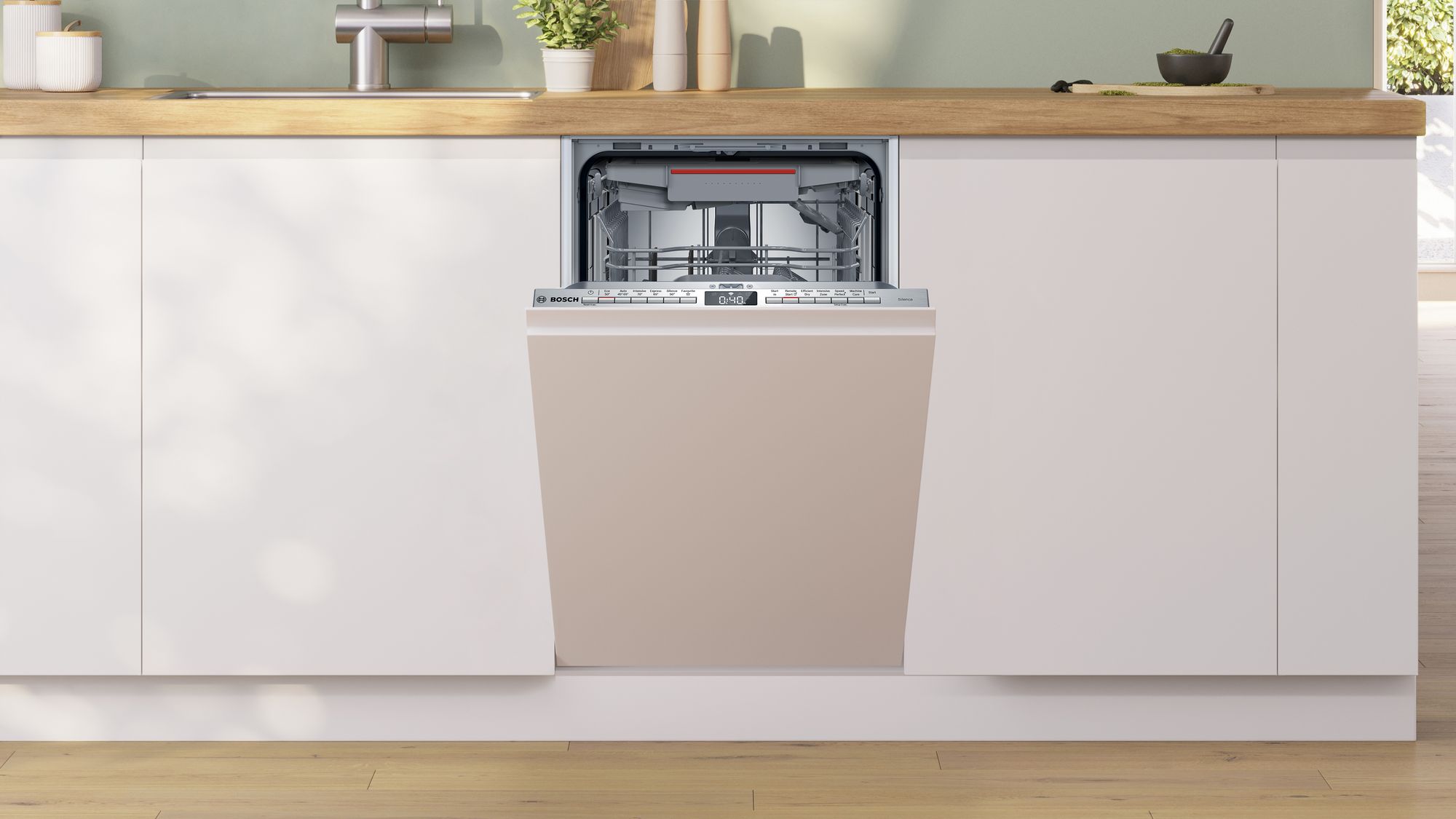 Bosch Series 4 SPV4EMX25G Wifi Connected Fully Integrated Slimline Dishwasher thumbnail image