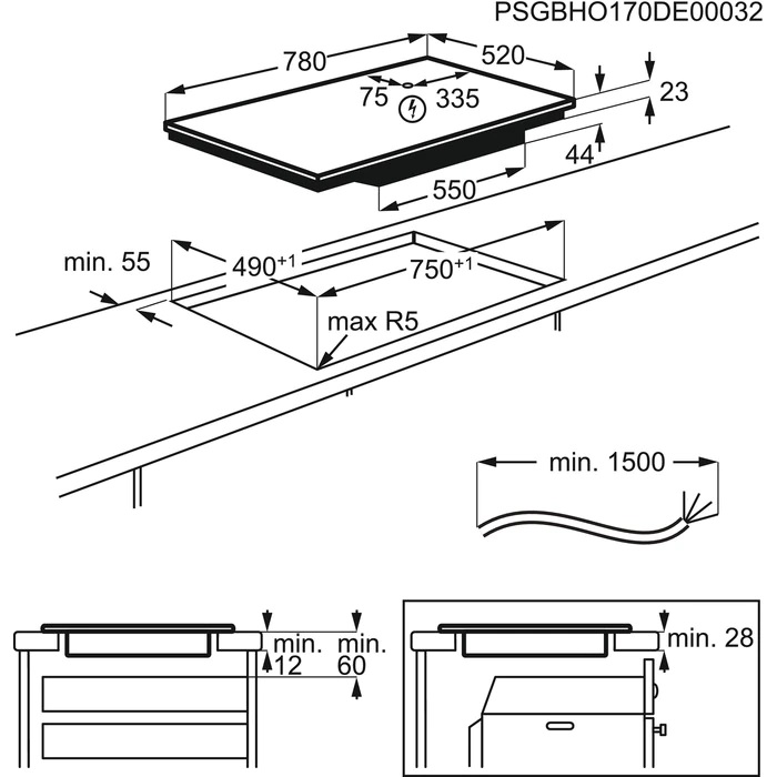 Zanussi ZITN844K 78cm Induction Hob thumbnail image