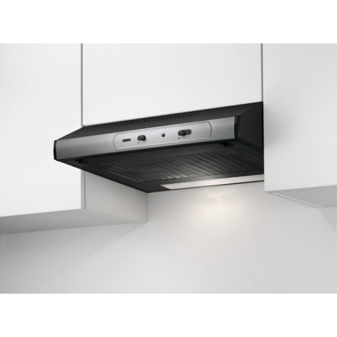 Zanussi ZHT631X 60cm Cooker Hood - Stainless Steel & Black